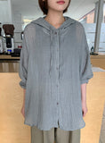 Yulti Summer Check Hood Shirt