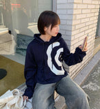 Dakai Crop Printed Hoodie