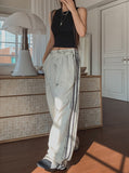 Dirty Painting Line Wide Pants