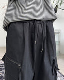 Leso wide zipper cargo pants