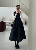 Aviel Quilted Flared Long One Piece