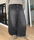 Kelkoy Black Washing Wide Denim Pants