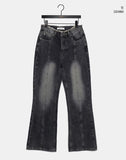 [MADE] Ruhe Incision Surgical Pocket Denim Washing Semi-Bootcut Long Pants