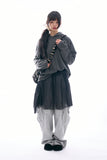 Sheer overlay wrap skirt