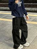 London wide banding cargo denim pants