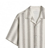 Lucen Silk Texture Open Collar Shirt
