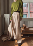 Comfort two-tuck wide slacks