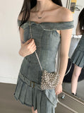 Pedin Metal Pearl Bead Pearl Tote Cross Bag