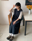 Shellco Button Hood Long Sleeveless One Piece