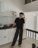 Seilen Stripe Banding Wide Slacks
