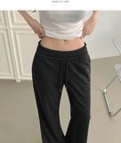 Bootcut ver. Fold Mesh Fabric Banding Bootcut Pants