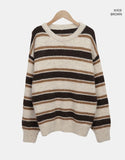 Levain Stripe Mix Round Knit