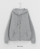 [unisex] Telpivo Brushed Over Hood Zip-Up