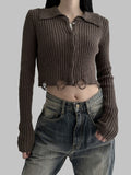 Riette Collar Cropped Knitwear