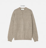 Levon Basic Henley Neck Knit