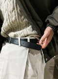 Side pintuck cotton pants