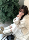 Gaed Wool Duffle Hood Fur Jacket