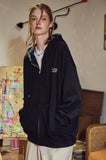 Peace Moment Embroidered Hood Zip-Up