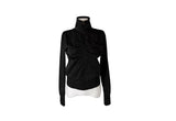 Dain Shirring Banding Zip-Up Jacket