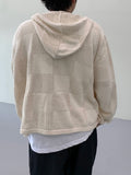 Chess Knit Hood Zip-up