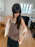 Myohil Slub Layered Sleeveless Bustier