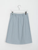 Elsha Cotton Pleated Midi Skirt