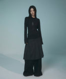 Pleats Midi Skirt