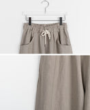 [unisex] Hupin Linen Banding Balloon Pants - Linen 100