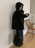 Hiel High Neck Hood Half Coat
