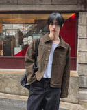 Poste Rivet Leather Trucker Jacket