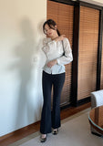 Mito Shirred Layered Wrap Blouse