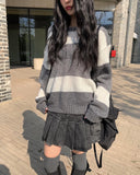 Kanko Two-Pocket Black Denim Mini Skirt