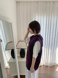 [unisex] Henken Stripe Hood Knit Vest