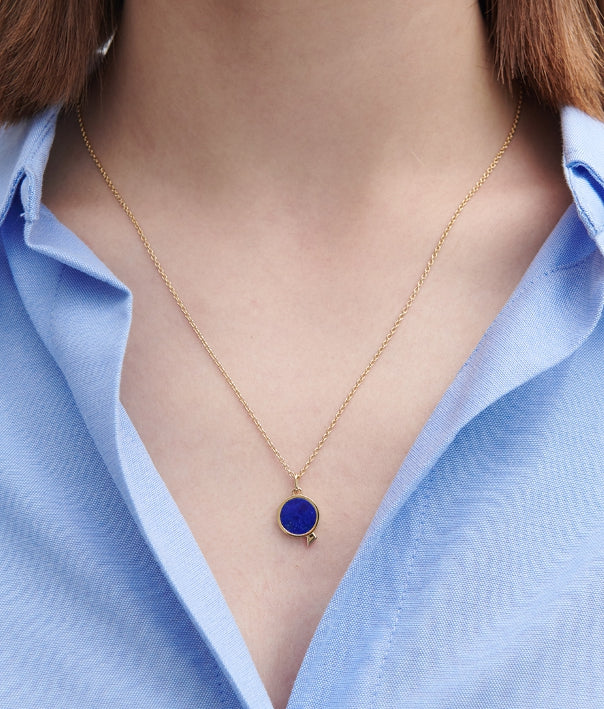 ◇HYERES LOR◇ Fenidor Silver (Y) Flat Necklace Malachite HL HYÈRES LOR (イエールロール ) - ペニドルプラットシルバー(Y