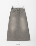 Sanveni Cutting Denim Long Skirt