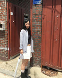 Tenon see-through check overfit long-sleeved shirt