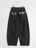 Kohashi Pocket Check Balloon Wide Cotton Pants