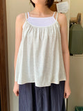 Meno Nylon Layered Flower Sleeveless