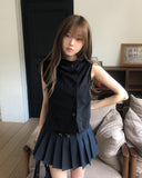 Noki Striped Pleated Mini Skirt