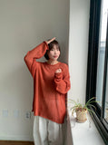 [unisex] Simty Linen Punching Over Knit