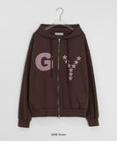Kenjifu Patch Printing Over Hood Zip-up