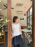Hyori Frill Dot Sleeveless Cardigan Set