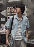 Clean Stripe Two Pocket Short Sleeve Shirt