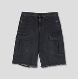 Frey Cutoff Cargo Denim Shorts