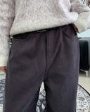 Ruel Curved Peach Fuzz Cotton Pants