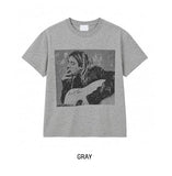 Grunge Vintage Photo Print Short Sleeve T-shirt