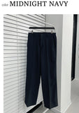 Midnight Navy Semi-Wide Slacks