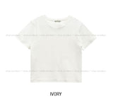 [U-BASIC] Ollie Brushed Round Crop Short Sleeve