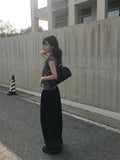 Paron Summer Cotton String Wide Pintuck Pants