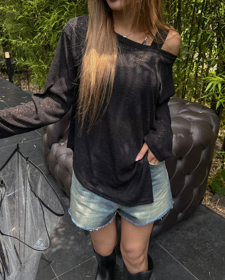 【U LAN】Bohemian Half-Length Denim Pants U LAN (ユーラン) - ボヘミアン4分丈デニムパンツ / Bohemian